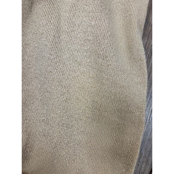 Lilly Pulitzer Metallic Sparkly Gold Cardigan Sweater Size Medium - Picture 2 of 5